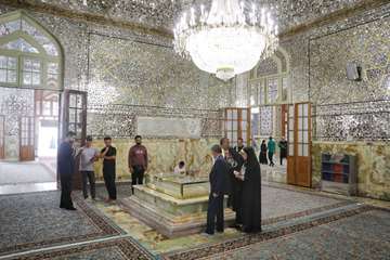 Sheikh Bahais grav i Imam Rezas helgedom i Mashhad, Iran